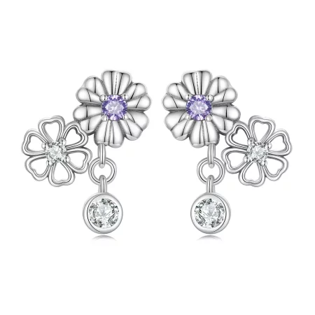 Pandora Style Little Daisy Stud Earrings - SCE1514 Pandora Style Little Daisy Stud Earrings - SCE1514