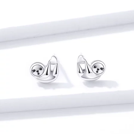 Pandora Style Little Sloth Stud Earrings - BSE303