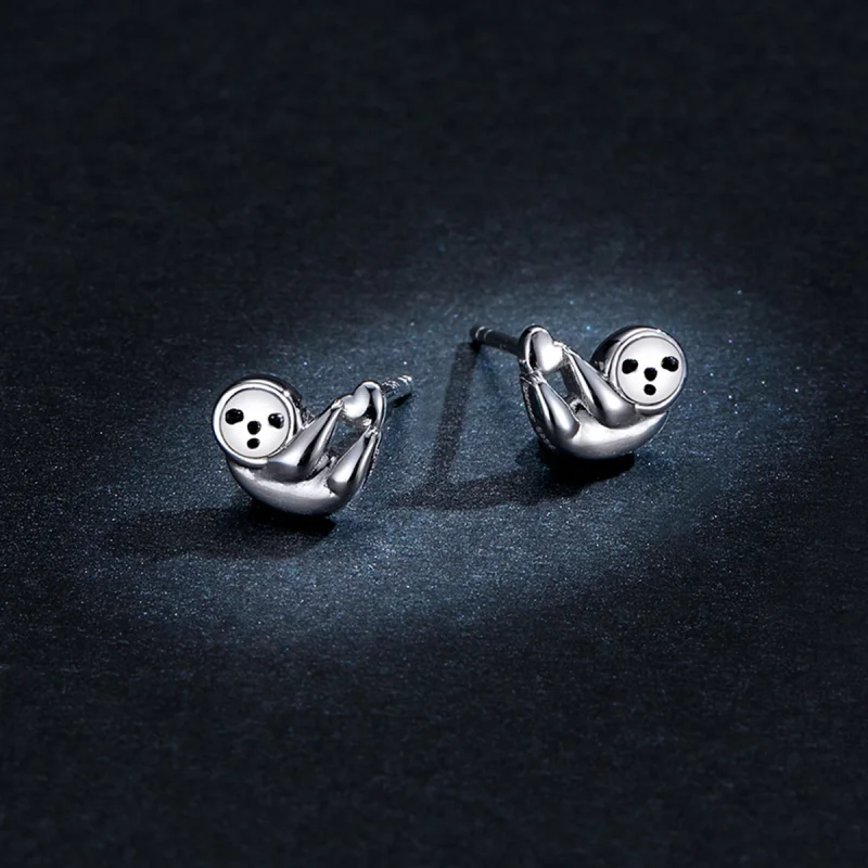 (image for) Pandora Style Little Sloth Stud Earrings - BSE303 - View 5