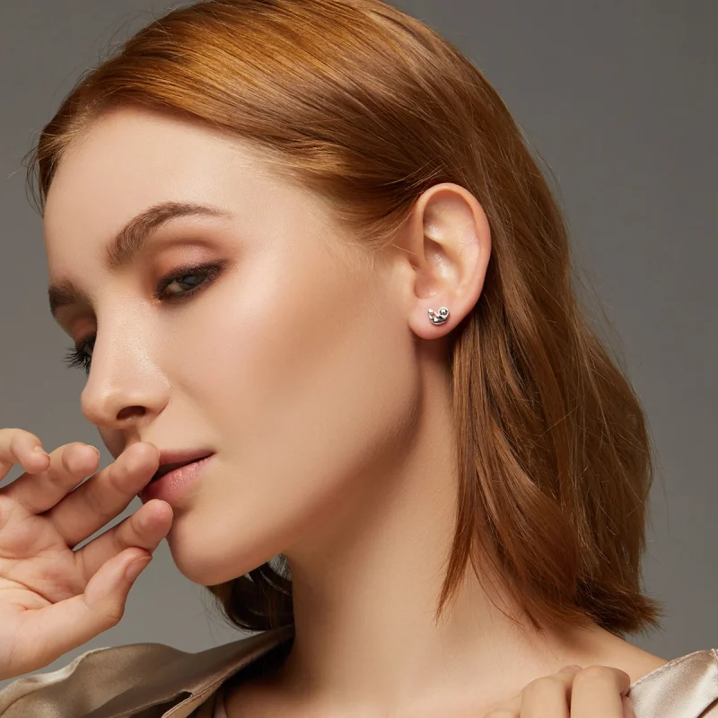 (image for) Pandora Style Little Sloth Stud Earrings - BSE303 - View 8