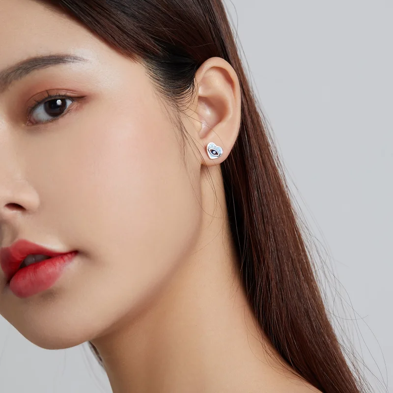 (image for) Pandora Style Love Guard Stud Earrings - SCE1134 - View 8