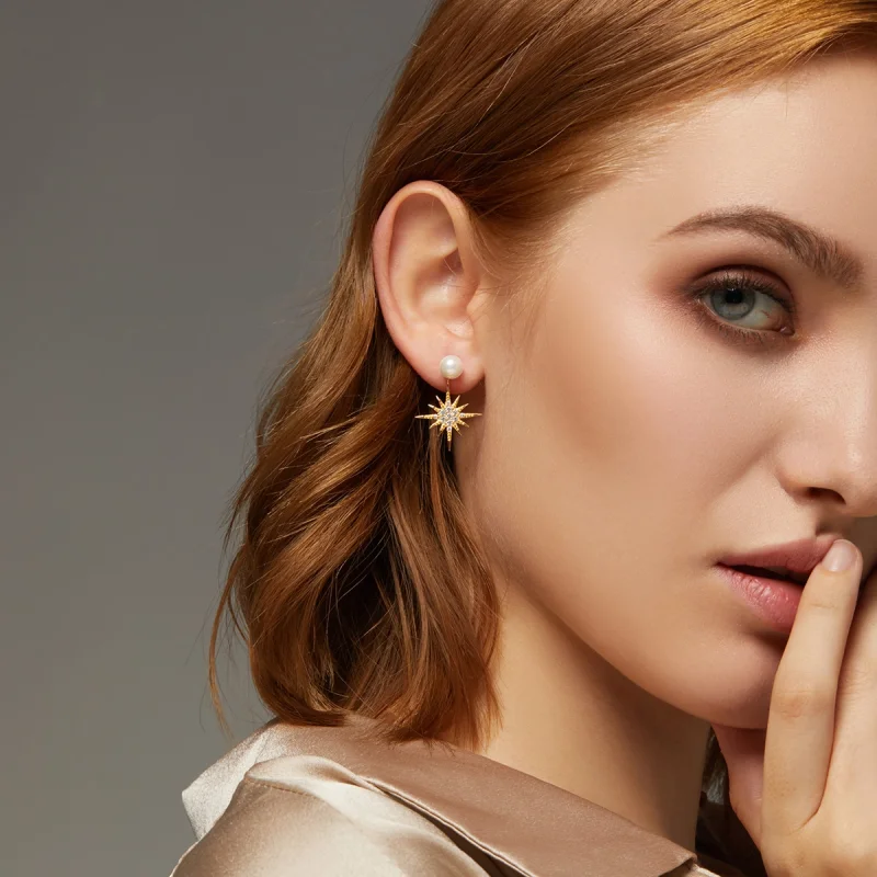 (image for) Pandora Style Love Nocturne Stud Earrings - BSE308 - View 6