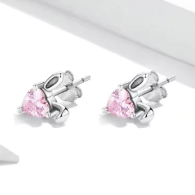 Pandora Style Love Rabbit Ears Stud Earrings - SCE1365 Pandora Style Love Rabbit Ears Stud Earrings - SCE1365