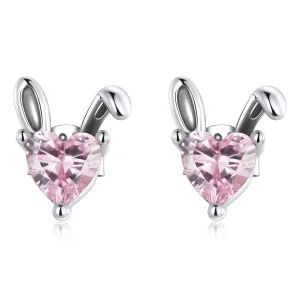 (image for) Pandora Style Love Rabbit Ears Stud Earrings - SCE1365