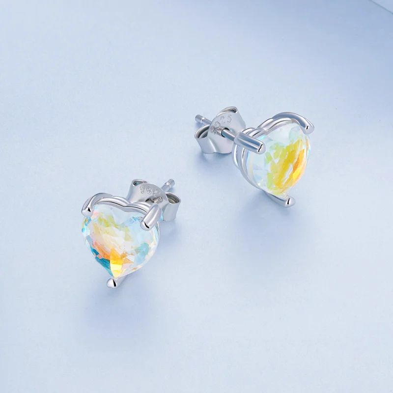 (image for) Pandora Style Love Symphony Glass Stud Earrings - BSE713 - View 4