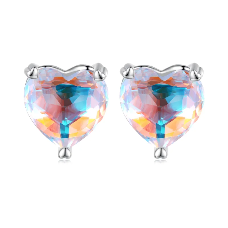 (image for) Pandora Style Love Symphony Glass Stud Earrings - BSE713 - Product Image
