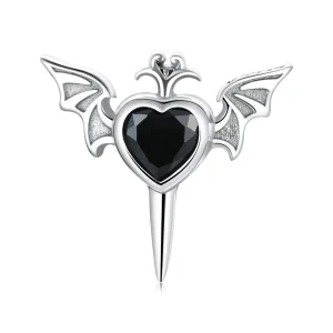 (image for) Pandora Style Love Wings Stud Earrings - SCE1179-BK