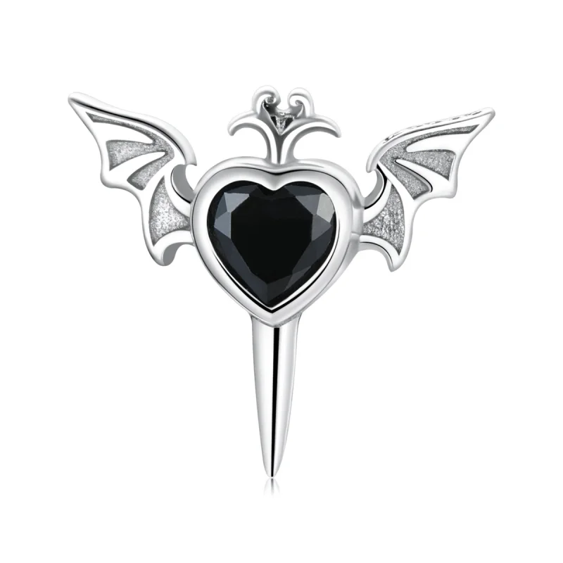(image for) Pandora Style Love Wings Stud Earrings - SCE1179-BK - Product Image