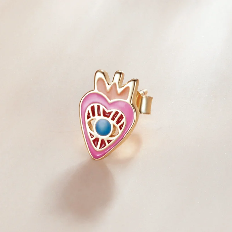 (image for) Pandora Style Loving Eye Stud Earrings - SCE1232 - View 2