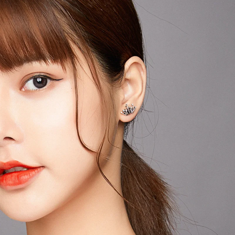 (image for) Pandora Style Lycoris radiata Stud Earrings - SCE940 - View 7