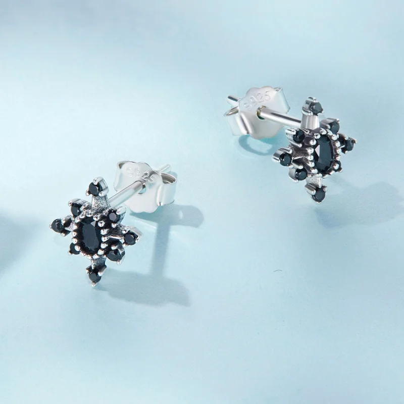 (image for) Pandora Style Mans Star Stud Earrings - SCE1521 - View 4