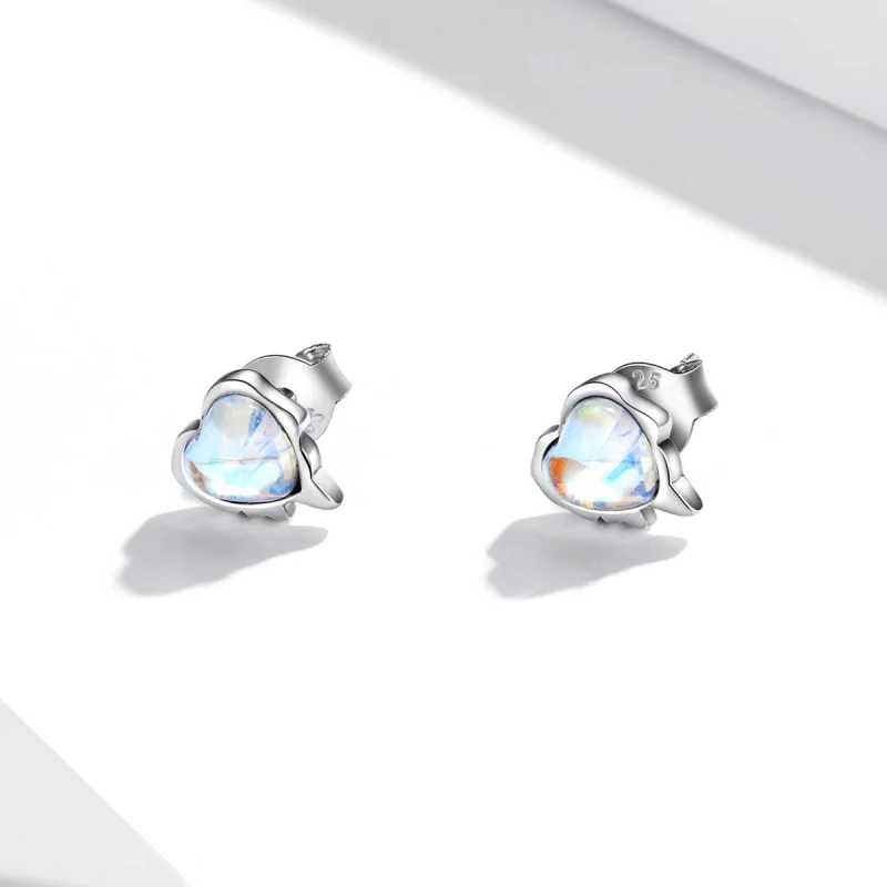 (image for) Pandora Style Melting Love Stud Earrings - SCE1306 - View 2