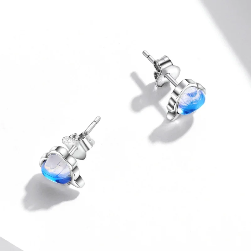 (image for) Pandora Style Melting Love Stud Earrings - SCE1306 - View 4
