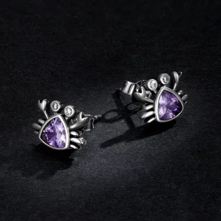 Pandora Style Mini Crab Stud Earrings - BSE572