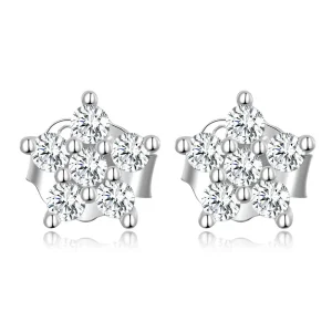 (image for) Pandora Style Mini Flower Stud Earrings - BSE598-A