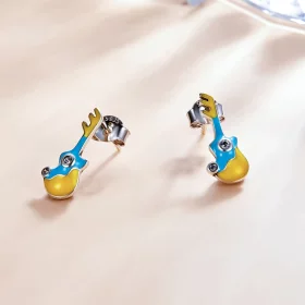 Pandora Style Mini Guitar Stud Earrings - SCE1217 Pandora Style Mini Guitar Stud Earrings - SCE1217