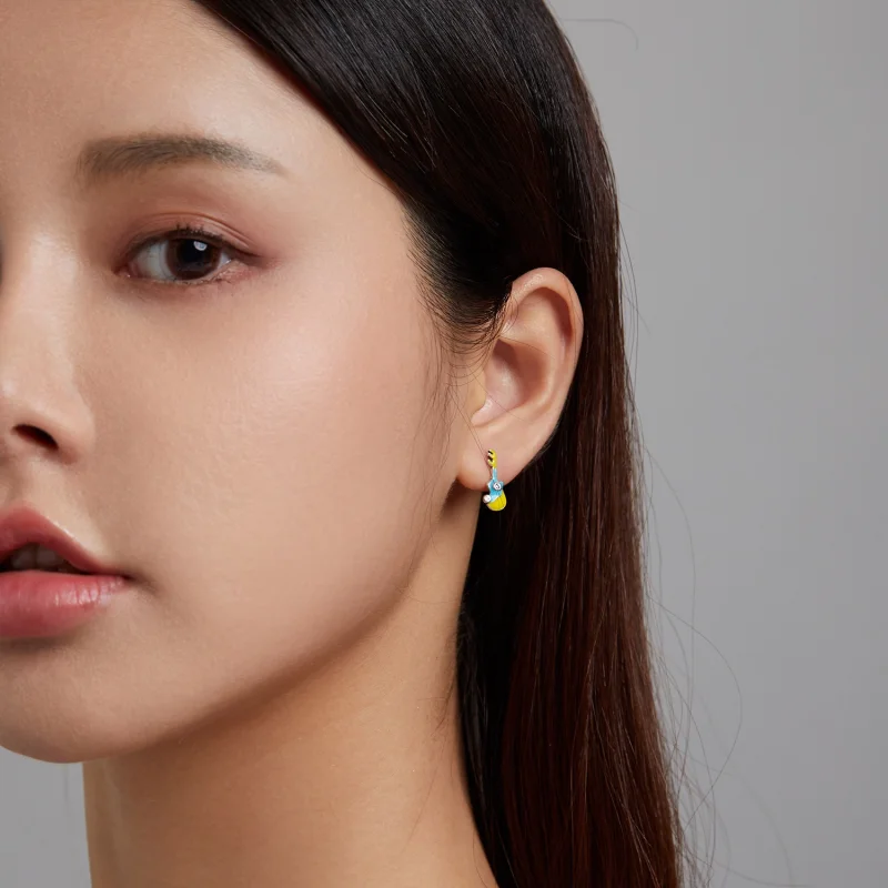 (image for) Pandora Style Mini Guitar Stud Earrings - SCE1217 - View 3