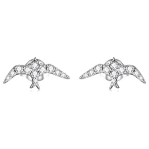 (image for) Pandora Style Mini Swallow Stud Earrings - BSE594
