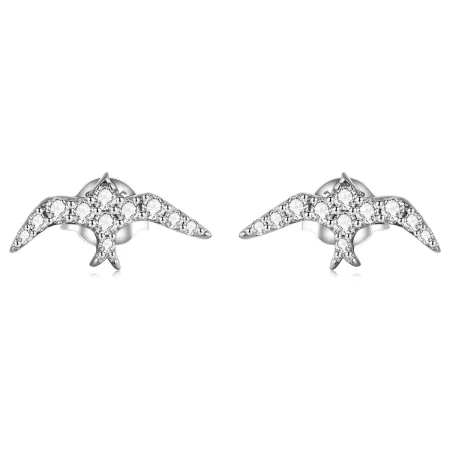 Pandora Style Mini Swallow Stud Earrings - BSE594 Pandora Style Mini Swallow Stud Earrings - BSE594