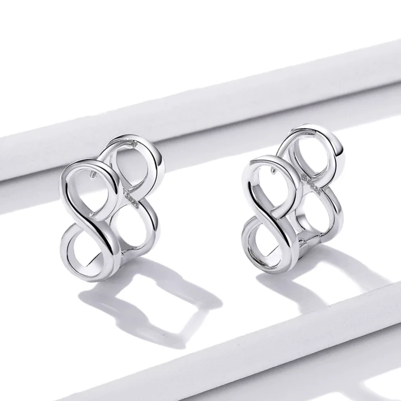 (image for) Pandora Style Minimalism - Infinity Stud Earrings - BSE503 - View 2