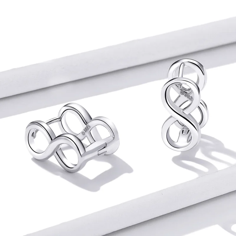 (image for) Pandora Style Minimalism - Infinity Stud Earrings - BSE503 - View 3