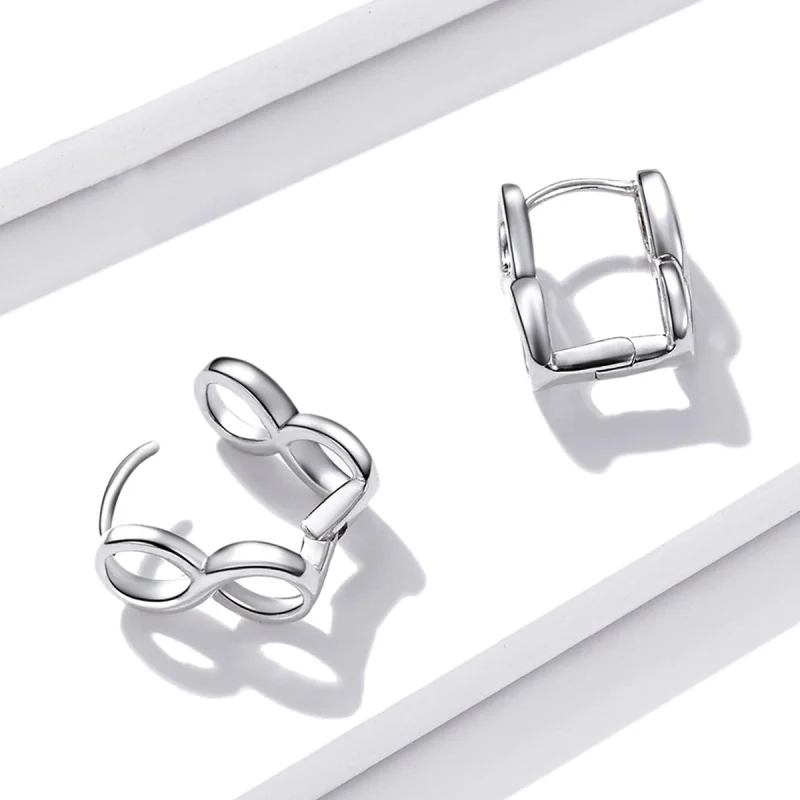 (image for) Pandora Style Minimalism - Infinity Stud Earrings - BSE503 - View 4