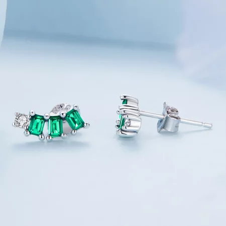 Pandora Style Mosaic Gems Stud Earrings - BSE704