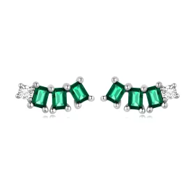 Pandora Style Mosaic Gems Stud Earrings - BSE704