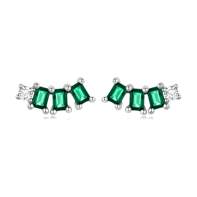 (image for) Pandora Style Mosaic Gems Stud Earrings - BSE704 - Product Image