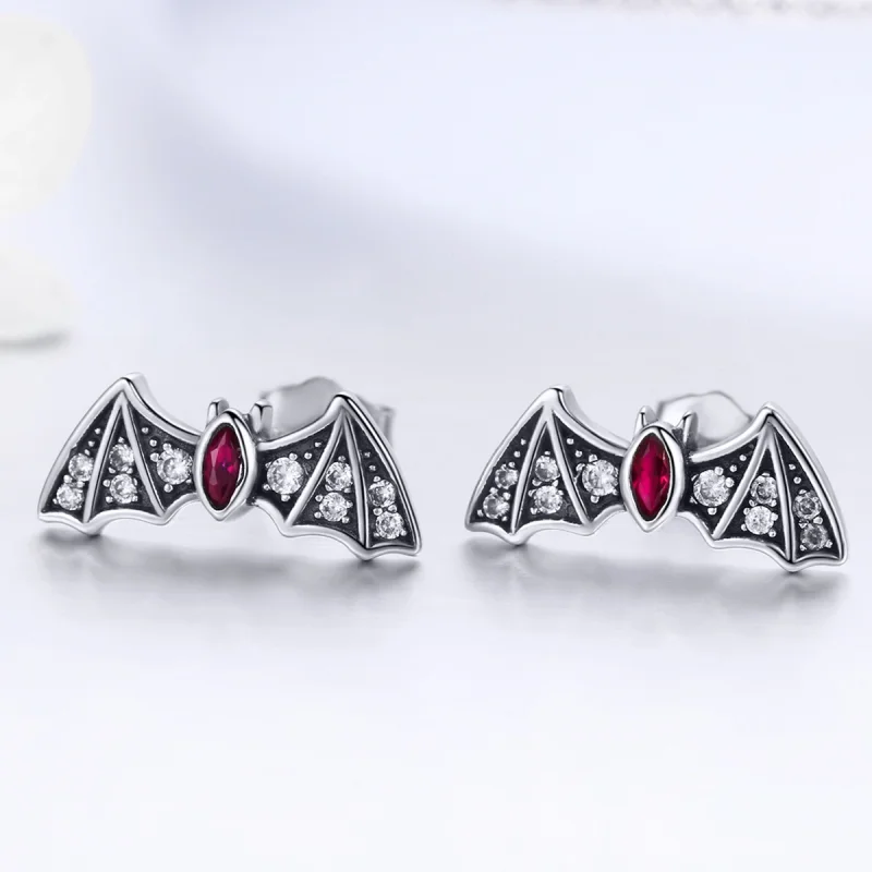 (image for) Pandora Style Mystery Bat Stud Earrings - BSE004 - View 2