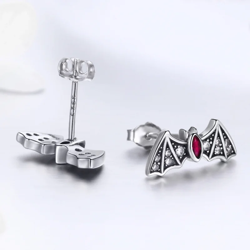 (image for) Pandora Style Mystery Bat Stud Earrings - BSE004 - View 3