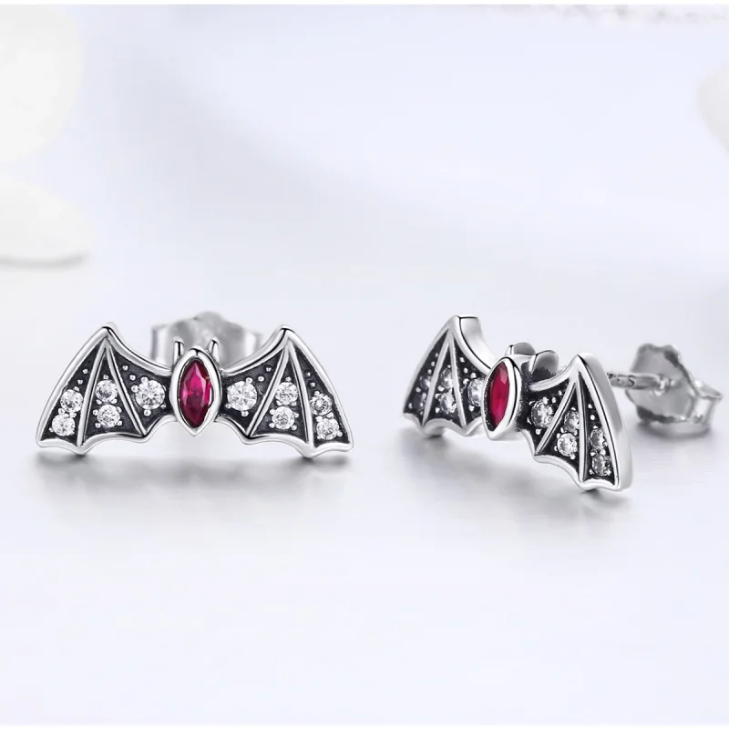 (image for) Pandora Style Mystery Bat Stud Earrings - BSE004 - View 4