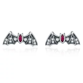Pandora Style Mystery Bat Stud Earrings - BSE004