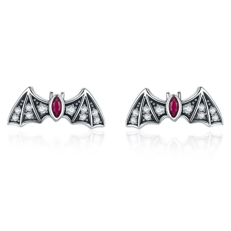 Pandora Style Mystery Bat Stud Earrings - BSE004
