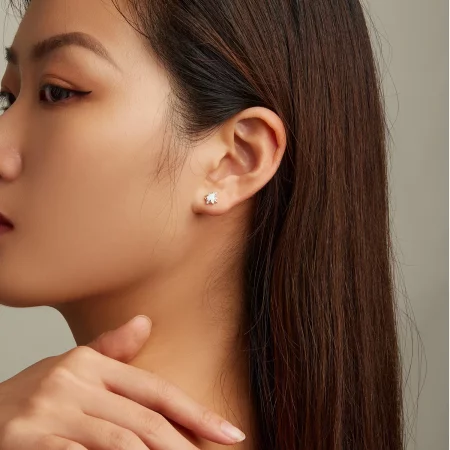 Pandora Style Opal Drop Stud Earrings - BSE685