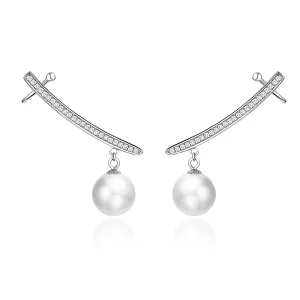(image for) Pandora Style Pearl Stud Earrings - BSE299