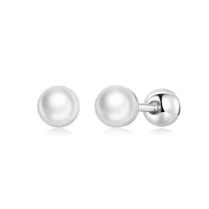 (image for) Pandora Style Pearl Stud Earrings - BSE630-AS