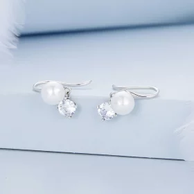 Pandora Style Pearl Stud Earrings - BSE684 Pandora Style Pearl Stud Earrings - BSE684