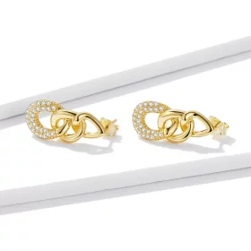 Pandora Style Personality Chain Stud Earrings - BSE545 Pandora Style Personality Chain Stud Earrings - BSE545