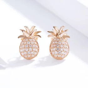 Pandora Style Pineapple Stud Earrings - SCE803 Pandora Style Pineapple Stud Earrings - SCE803