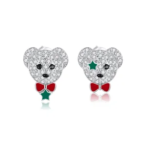 (image for) Pandora Style Playful Bear Stud Earrings - BSE437