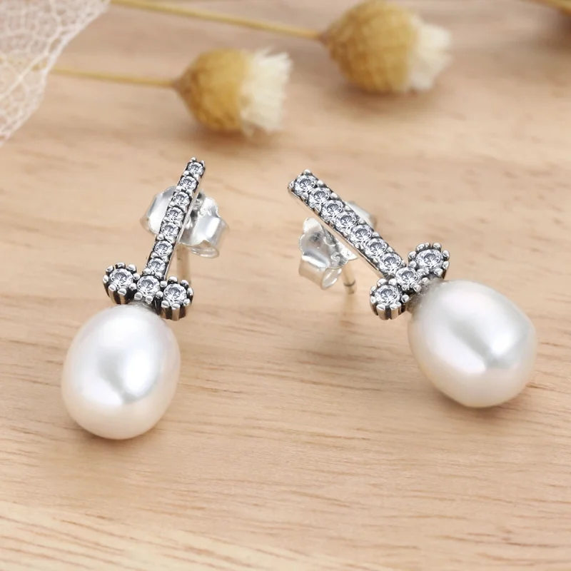 (image for) Pandora Style Quiet Light Stud Earrings - VSE100 - View 5