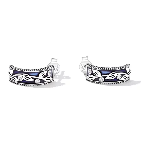 Pandora Style Retro Pattern Stud Earrings - SCE1415