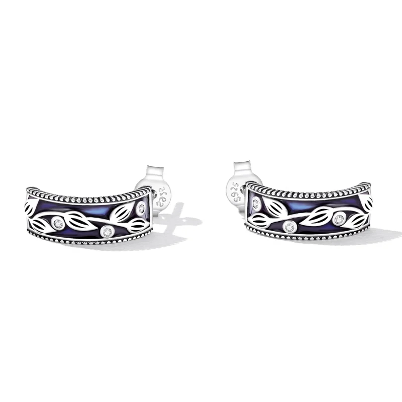 (image for) Pandora Style Retro Pattern Stud Earrings - SCE1415 - View 4