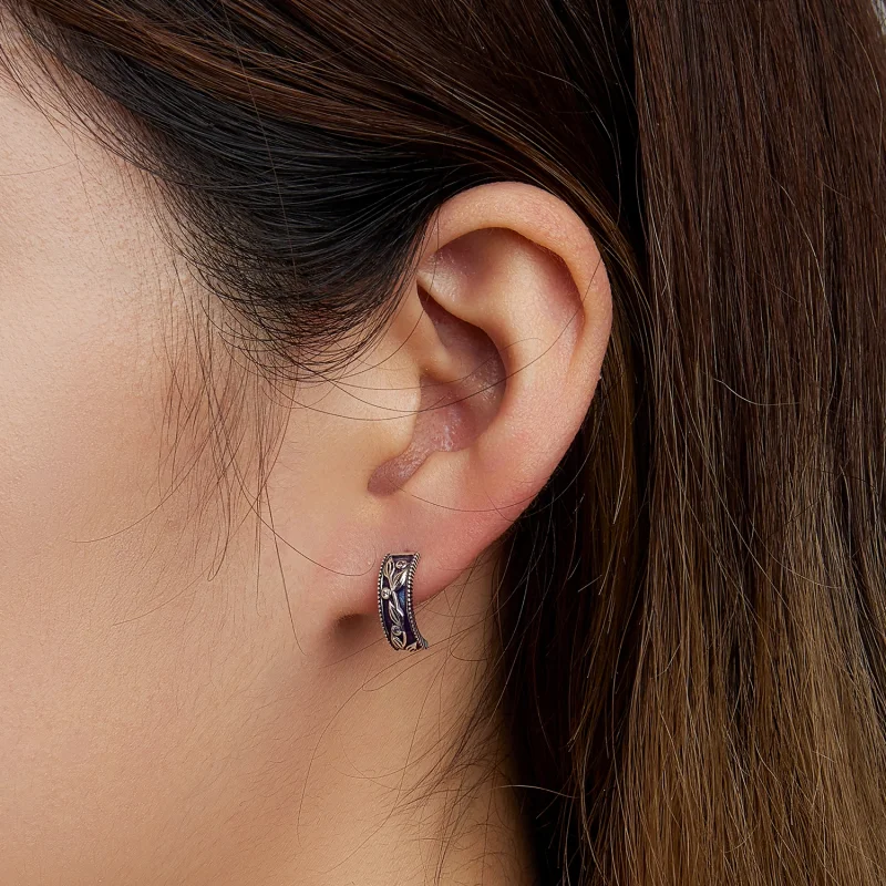 (image for) Pandora Style Retro Pattern Stud Earrings - SCE1415 - View 6