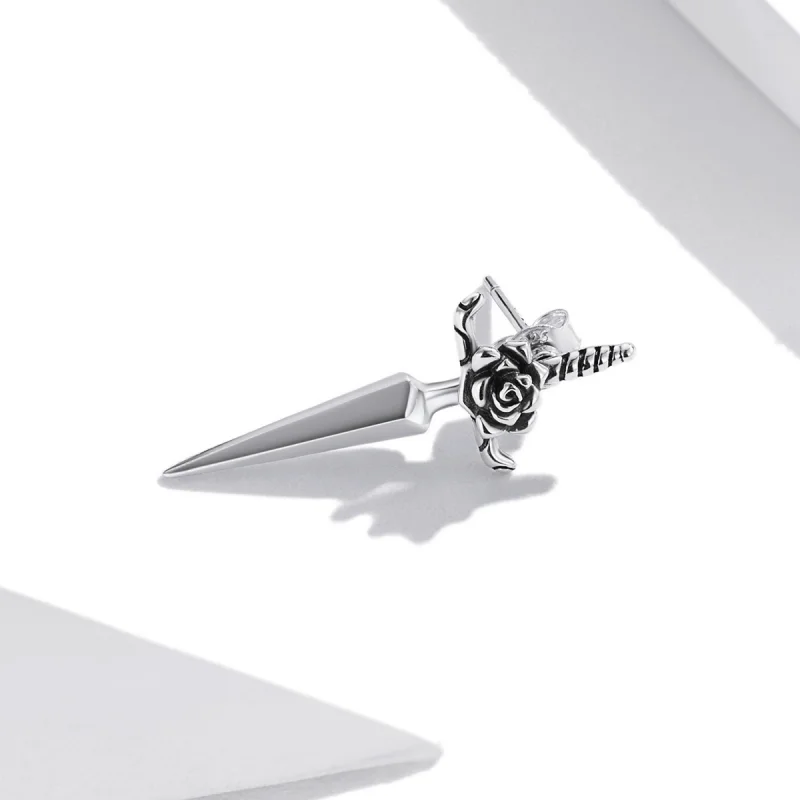 (image for) Pandora Style Rose Dagger Stud Earrings - SCE1349 - View 2