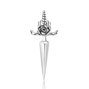 Pandora Style Rose Dagger Stud Earrings - SCE1349 (image for) Pandora Style Rose Dagger Stud Earrings - SCE1349
