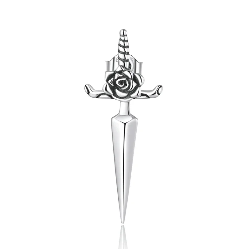(image for) Pandora Style Rose Dagger Stud Earrings - SCE1349 - Product Image