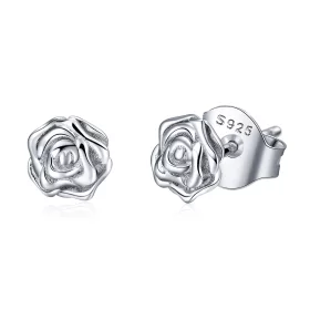 Pandora Style Rose Story Stud Earrings - BSE012 Pandora Style Rose Story Stud Earrings - BSE012