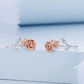 Pandora Style Rose Stud Earrings - BSE682 Pandora Style Rose Stud Earrings - BSE682